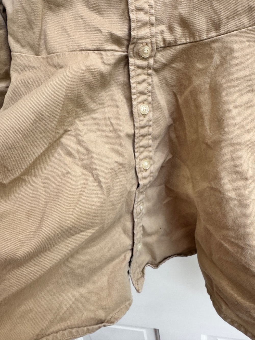 Polo Ralph Lauren Girls 4 4T Khaki Button-Front Long Sleeve Shirtdress - Picture 4 of 6